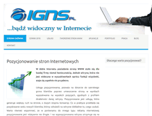 Tablet Screenshot of igns.pl